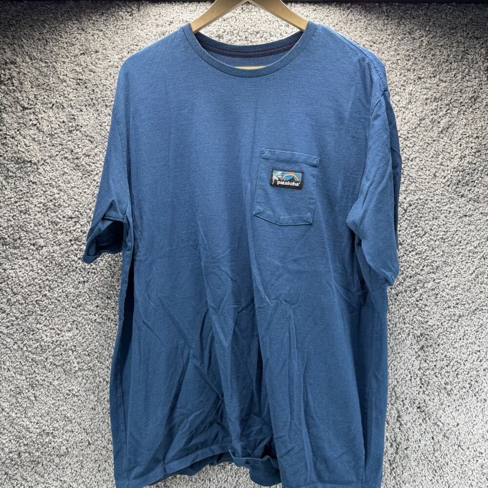 Patagonia Responsibili-Tee Men’s XXL Blue Patalokahi Graphic Pocket T-Shirt